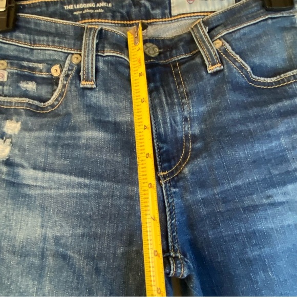 Ag Adriano Goldschmied Vintage Distress Blue Skinny Legging Ankle Jean SZ 26 - Picture 12 of 15